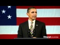 US President Barack Obama serenades supporters at New York fundraiser