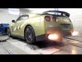 Nissan GT-R Switzer P800 - Dyno run with backfire!