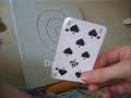 Card throwing tutorial Kartenwerfen into apple styrofloam