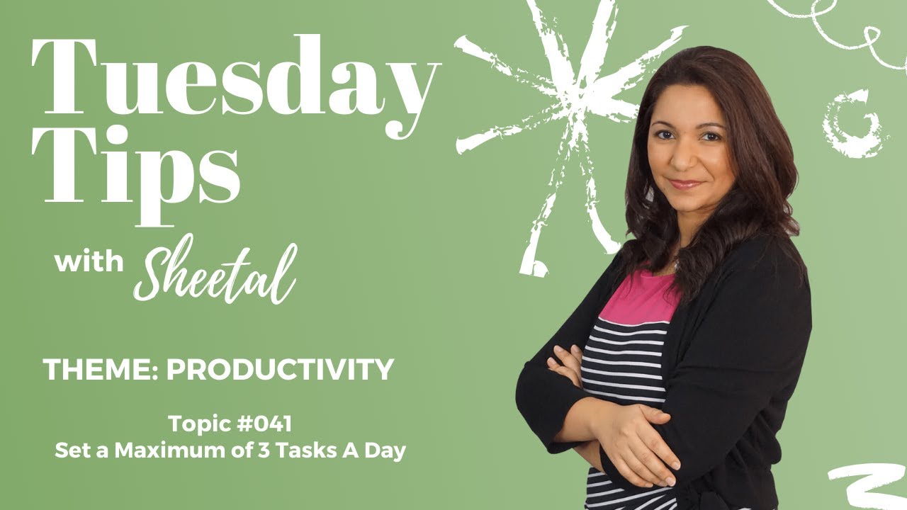 Productivity | Set a maximum of 3 tasks a day - Lybra Tip #041