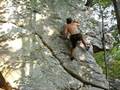 Jason Bouldering at Sugarloaf - warmup boulder