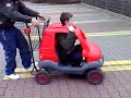 Extrem kindereinkauswagen fahren @ostheim