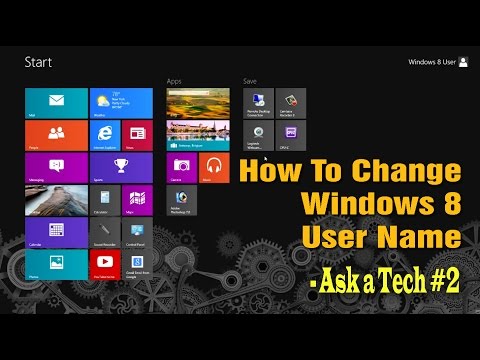 how to change username in windows 8