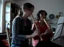 ellen and marcelle having a musical afternoon.