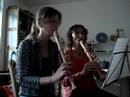 ellen and marcelle having a musical afternoon.