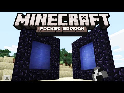 how to make a nether portal i minecraft pe