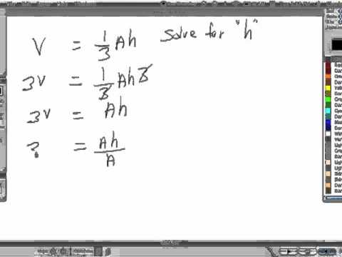 how to isolate a variable in a formula