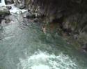 Jumping into Tawhai Falls, Mt. Ruapehu, Winter 2007