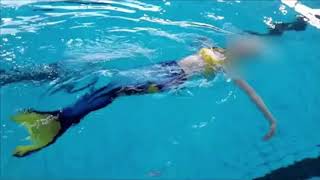 Обзор хвоста Люкс лайт синий (с желтым) + плавание