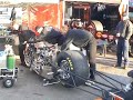 Santa Pod Finals 2005: G�nther Sohn breaks the belt.