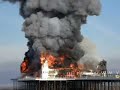 Weston-super-Mare Grand Pier on fire
