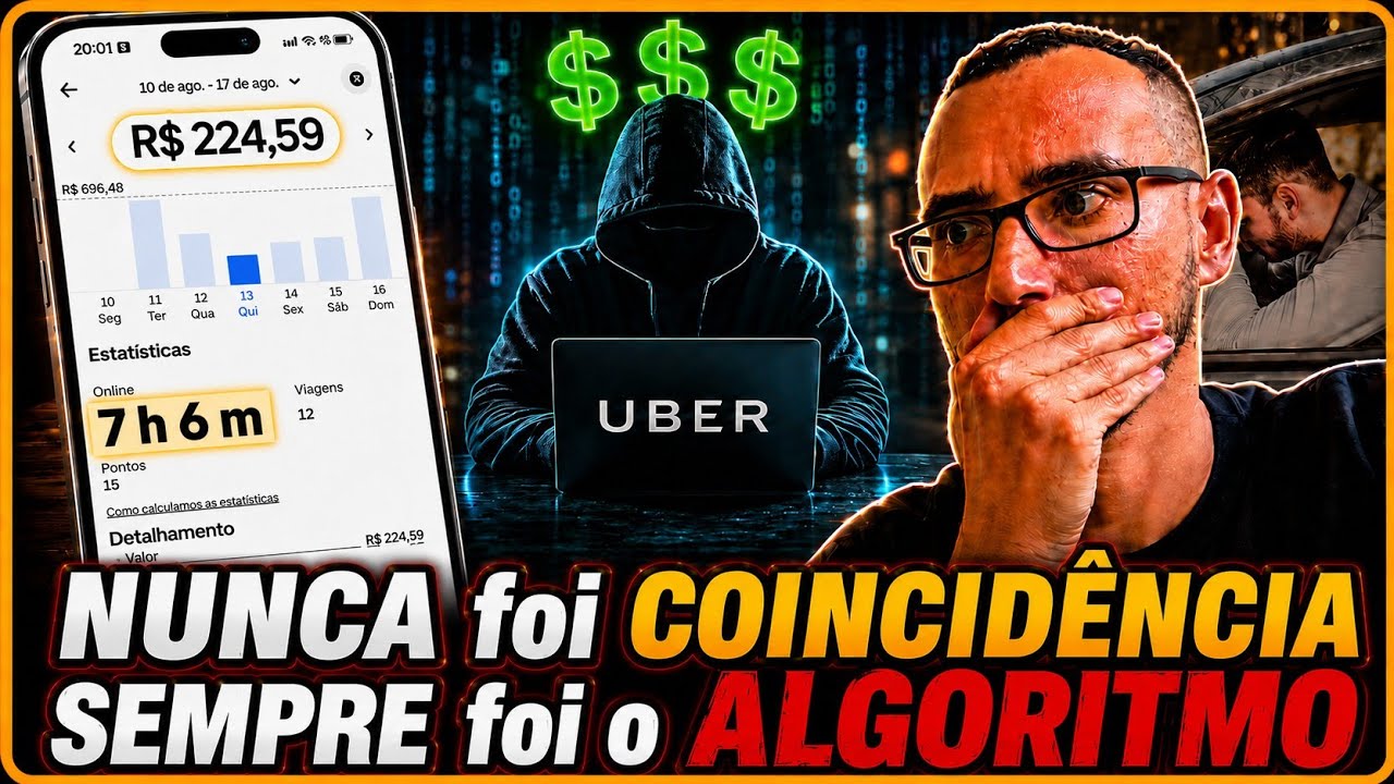 8 truques do ALGORITMO da UBER usados contra o MOTORISTA DE APLICATIVO