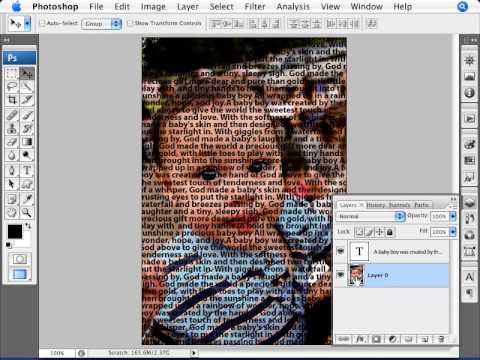 Learn Photoshop - How to create a text image