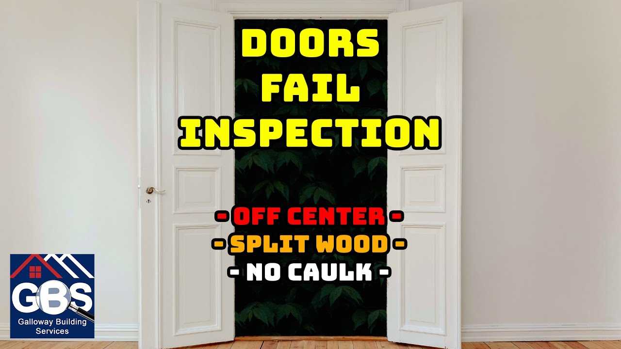 New Construction Inspection Door Installation & how NOT to do it-Off Center-No Caulk-Split Wood