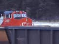 Dash 9 and SD60f enter Jasper during a busy spell. Dash 9 and SD60f enter Jasper during a busy spell.