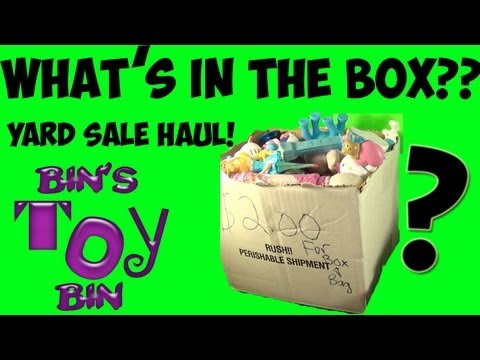 What's Inside the $2.00 Yard Sale MYSTERY BOX of TOYS? Huge Toy Haul Unboxing by Bin's Toy Bin!