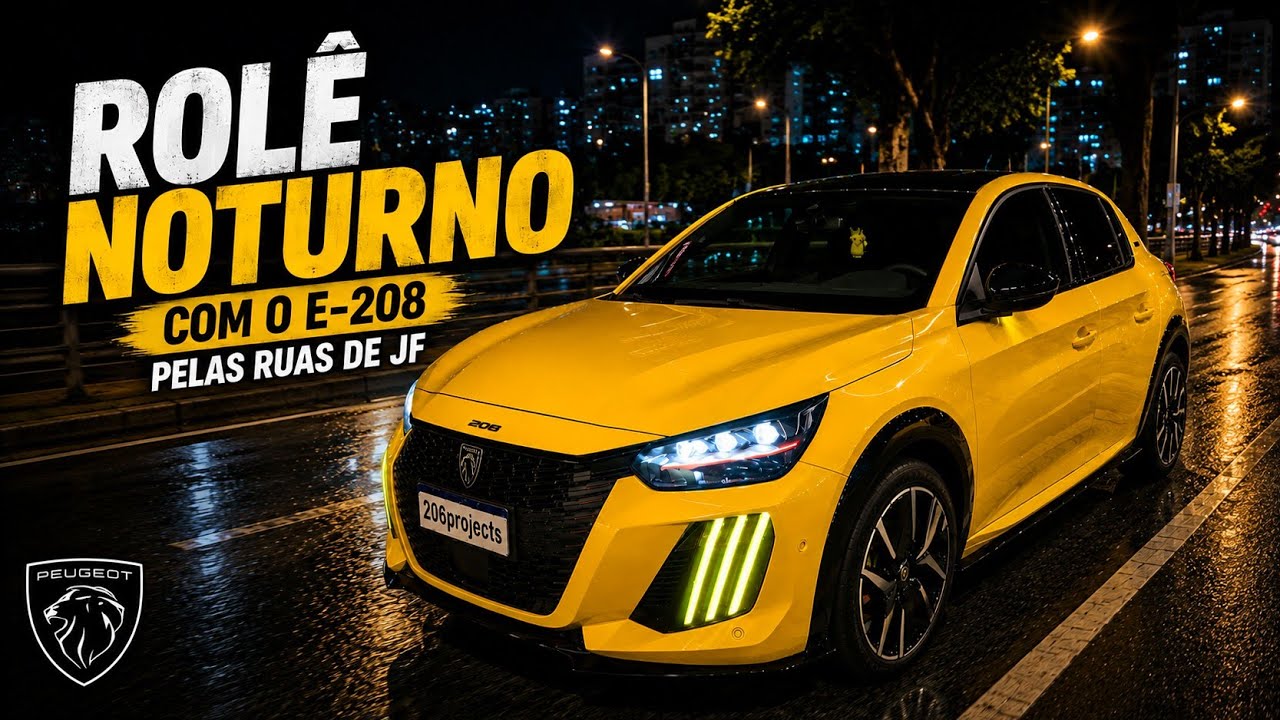 Dirigindo o e-208 à noite por Juiz de Fora‼️⚡️