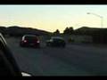 twin turbo Mustang cobra street racing a WRX