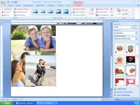 Word 2007 Tutorial 21 (1/2) Making Custom Cards for Mothers Day, Birthdays, and Other Occasions