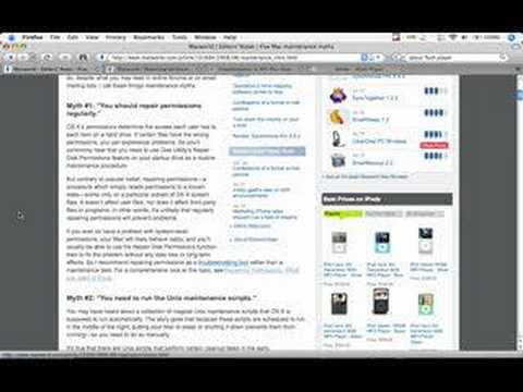 dell1032 - An overview of come common myths and misconceptions when performing maintenance on your Mac. Macworld Five Mac maintenance myths: http://www.macworld.com/art...