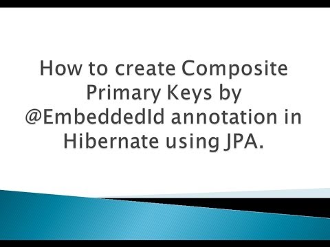 how to define primary key in jpa