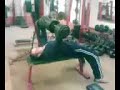 18 years old, 135 pound dumbell presses!
