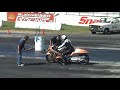 Turbocharged Suzuki Hayabusa Burnout at the track 1300cc turbo