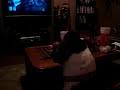Trey watching Marley and Me.