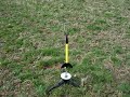 Early Saturday in Flamboro FRT 003 to FRT 008 made there launches. FRT 004 SR-71 Blackbird model rocket powered by Estes B6-4 made its long awaited debut. Its short flight made for uneventful landing. FRT 004 will be retired and put on display. FRT 005 Amazon followed the same short flight as the the SR-71 model (more powerful engine required) but the full visual of parachute deployement is easily viewed on video. FRT 007 Taser received full rocket fins overhaul by the engineering department . The cheif engineer went with CD disc cut into quarters and lots of model glue to secure. Well its new tail made it the highest flyer of the day. The ATV helped in rocket recovery. Commander Tom excellent lauches played a huge factor in the days sucess. Thank to Joe for the uses of his farm.
