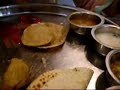 eating gujarati thali