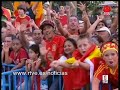 La selección celebra la Eurocopa con la afición española