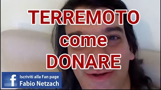 TERREMOTO come DONARE