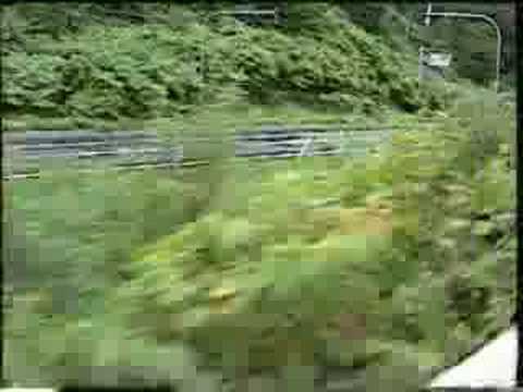 ＪＲ北海道・深名線－共栄→朱鞠内・車窓風景「朱鞠内到着」１９９５年８月撮影