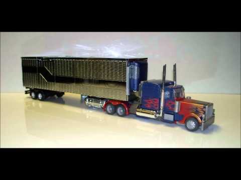 U.F.O. Toys Annular Trailer Chromed Version with Custom DOTM DA28 Striker Optimus Prime