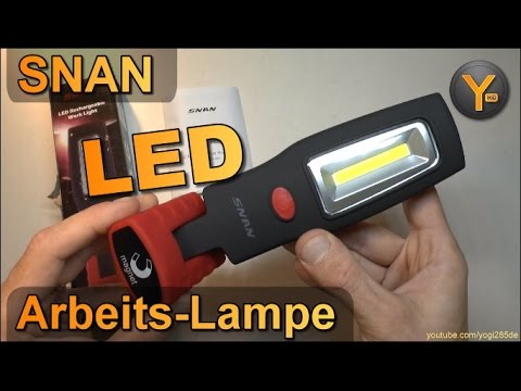 Kurztest: SNAN 3W LED Arbeitslampe mit Li-Ion Akku / 1200mAh Arbeitsleuchte