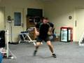 Theraband resisted lateral hops