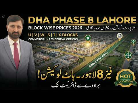DHA Phase 8 Lahore Latest Market Rates 2026: Block-wise Price Guide for U, V, W, X & S Blocks