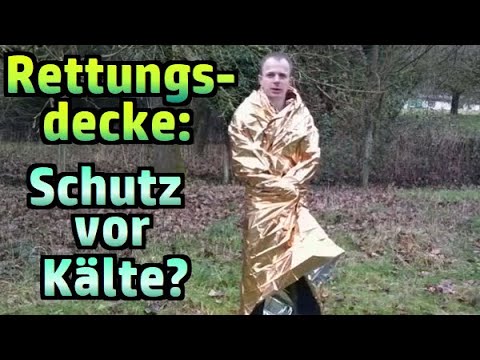 Wie gut isoliert eine Rettungsdecke (Luft/Bodenkälte) & Zusammenfalten #057