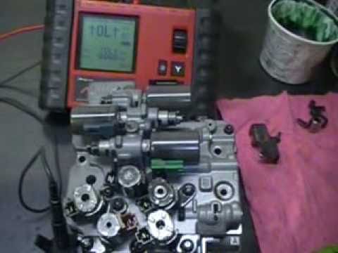 transmission pressure solenoid - Here I have a valve body of a Nissan Maxima with trouble code P0780 Shift. It has hard upshifts and downshifts. Would neutralize on a 4-2 kickdown with a har...