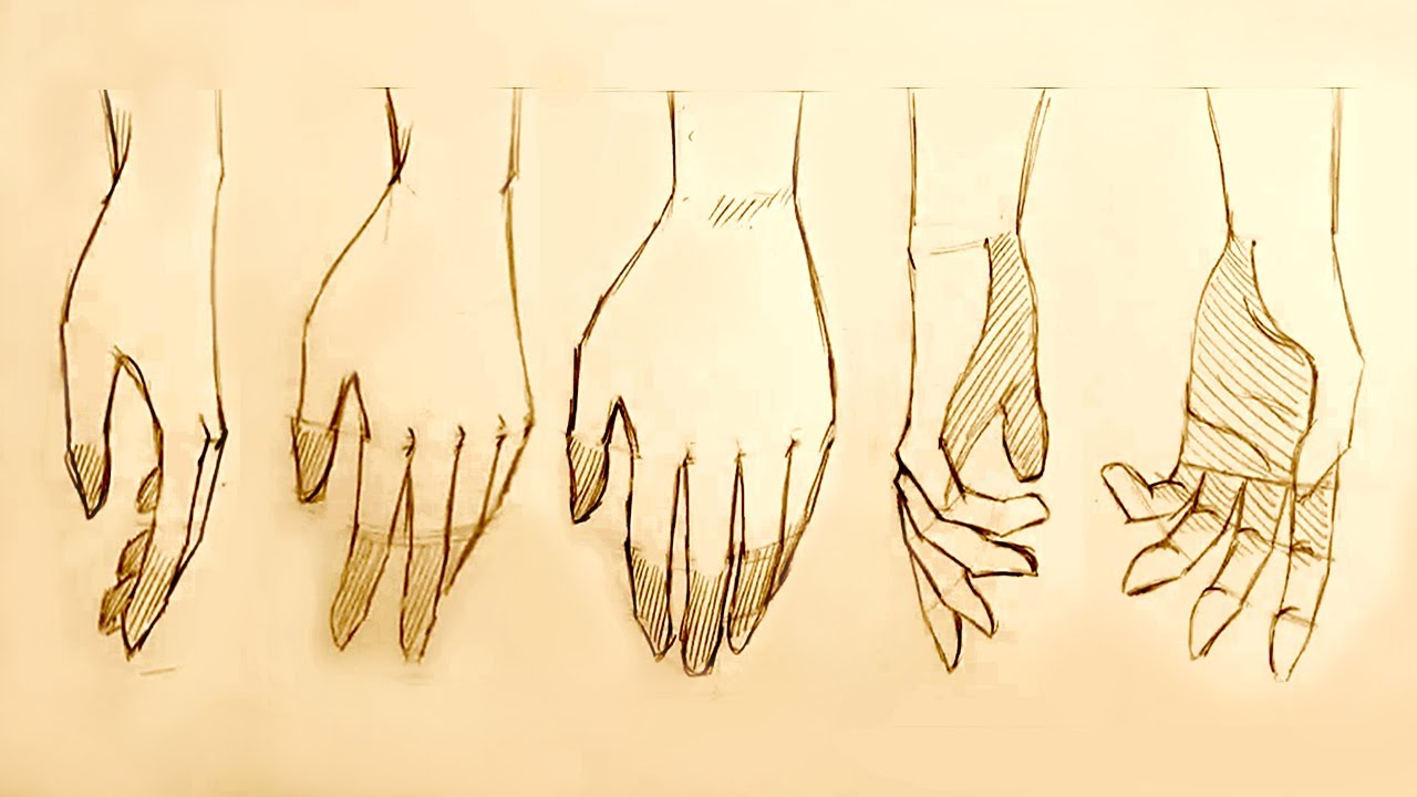 hands drawing tutorial