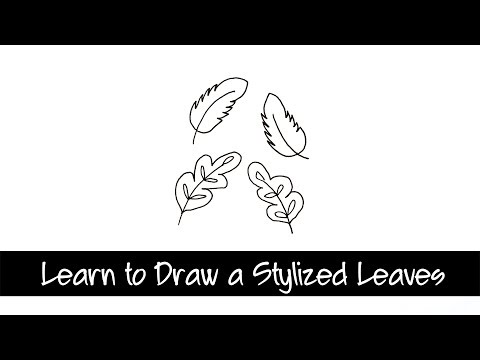 Learn to draw stylized leaves two ways - quick and easy drawings