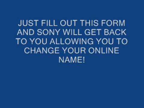 how to change your playstation network name