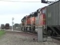 BNSF 8702 East takes a manifest into the siding BNSF 8702 East takes a manifest into the siding