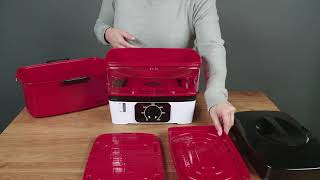 Starfrit Electric Hot Dog Steamer - Red