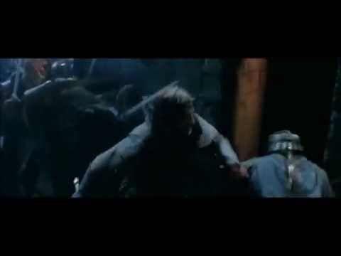 Lord of the Rings- Gimli and Aragorn securing the Helms Deep Gate