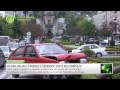 V�DEO: Viatura despista-se, galga passeio e parte poste de ilumina��o
