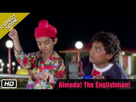 Almeda! The Englishman! - Comedy Scene - Kuch Kuch Hota Hai - Johnny Lever, Farida Jalal,