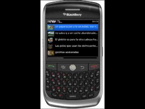 Aplicación BlackBerry para Paparazzi