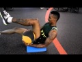 Brandon Jennings  Ab Ripper - Go as fast as you can for 30 seconds and see how many times you can get it around both legs. Feet never touch the ground.