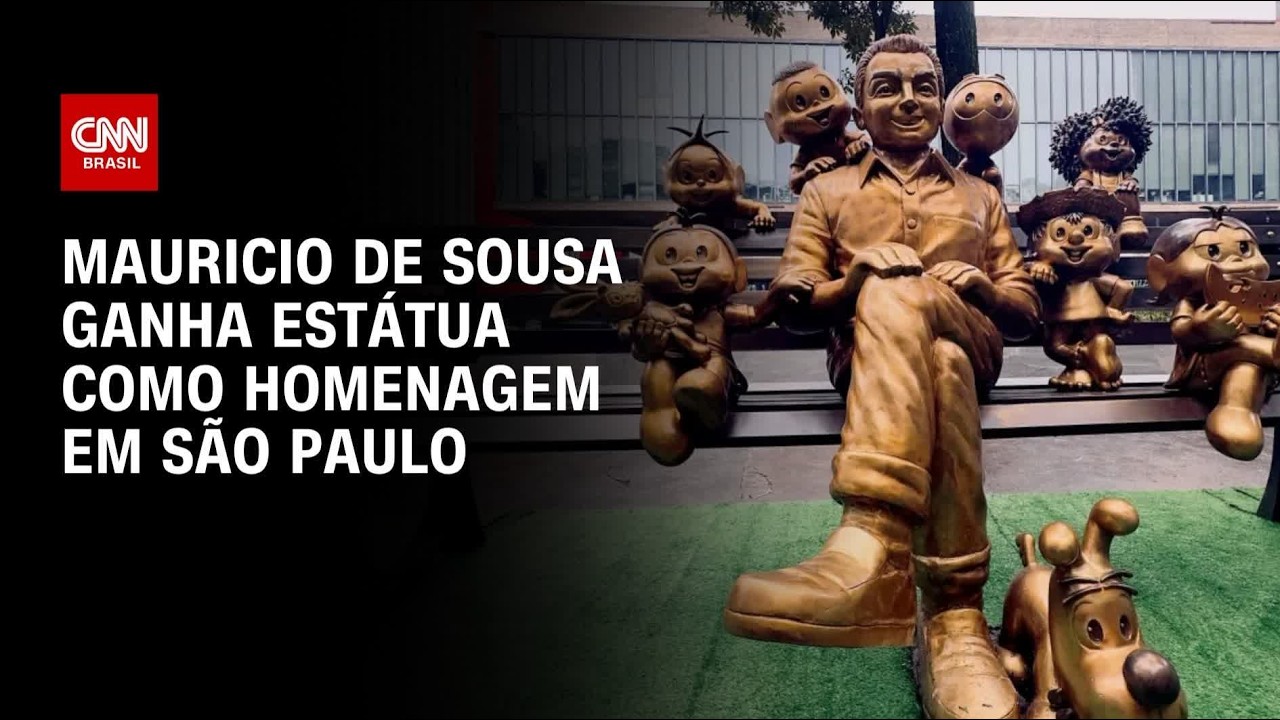 Mauricio de Sousa ganha estátua na Avenida Paulista; veja | CNN PRIME TIME